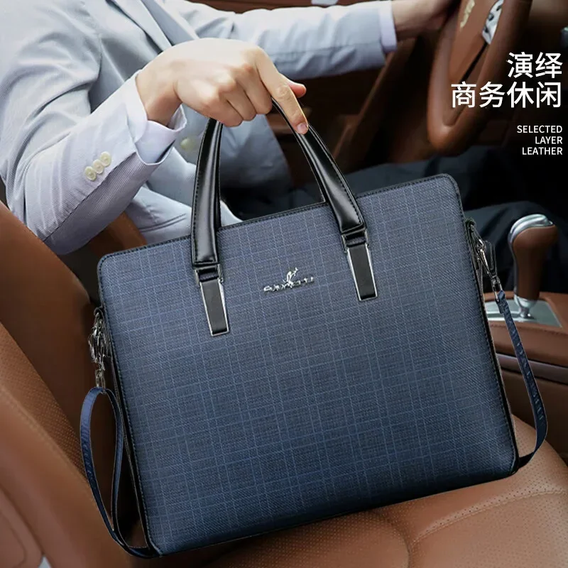 Handbags Office Male Executive Briefcase Large Luxury Tote Laptop Bag for Man Shoulder Messenger