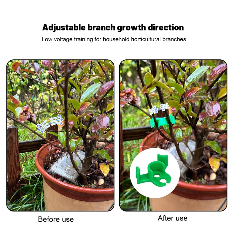 Dispositivo de doblado de ramas de plantas, entrenamiento de baja presión, Clips fijos, doblador de entrenamiento de flores y plantas reutilizables, herramienta de jardín para el hogar