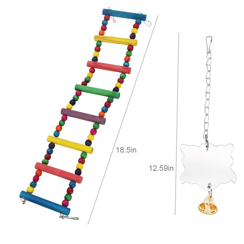 10 Parrot Toys chew Budgie Perch And Bird Toys Swing Pet Accessories Cockatiel ladder Stand parkiet speelgoed jouet perroquet