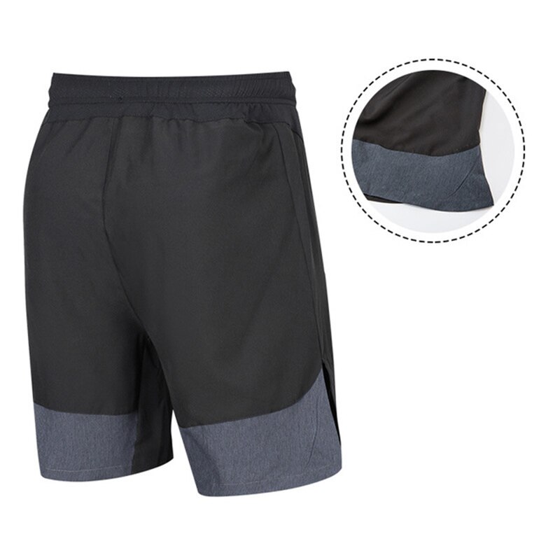 Patchwork Running Shorts Men Quick Dry Workout Bodybuilding Gym Spandex Shorts Sports Jogging Pocket Tennis Training Shorts