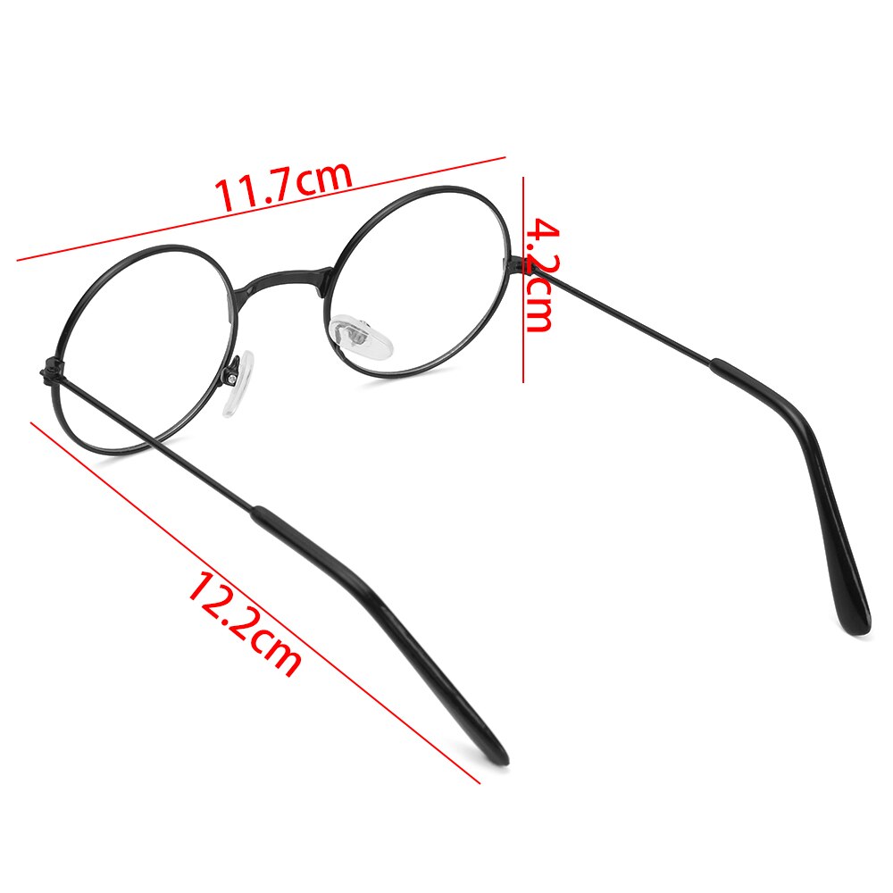 Transparent Eyewear Glass Round Metal Glasses Frame Spectacle Clear Lens Optical Baby Boys Girls Eyeglasses Photography props