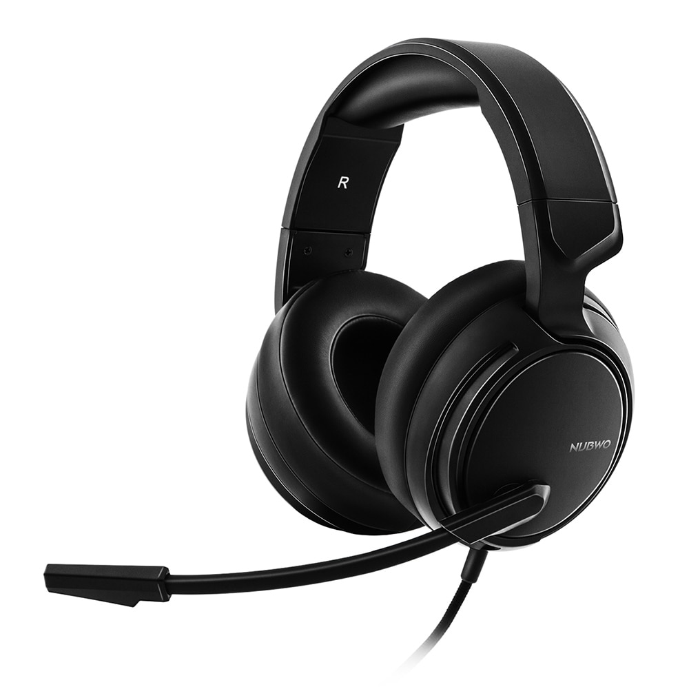 NUBWO N12-auriculares con micrófono y cancelación de ruido, audífonos con conexión AUX de 3,5mm, diadema ajustable para PC y portátil