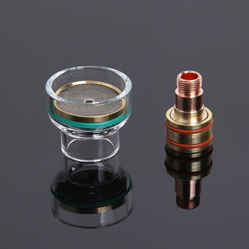 Gas Lens Glass Cup Welding Torch Kit Argon Arc Tool Accessories For WP-17/18/26 Welding Torch Tig Welding Glass Cups Nozzle Kit