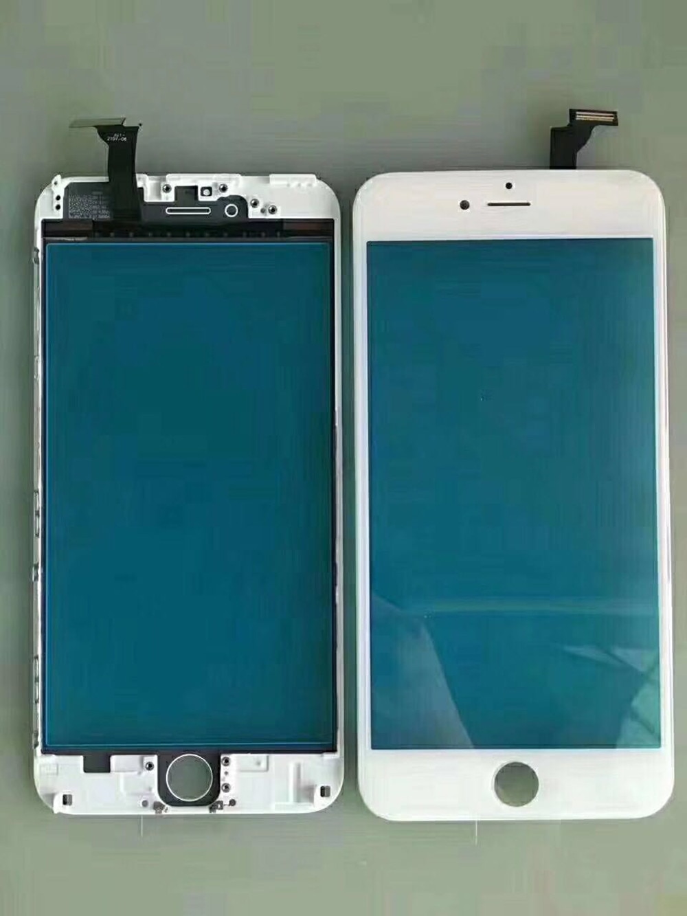 Reemplazo de lente de cristal frontal Digitalizador de pantalla táctil con el marco para iPhone 5 y 5s 5c 6 plus 6S Sensor de panel de vidrio