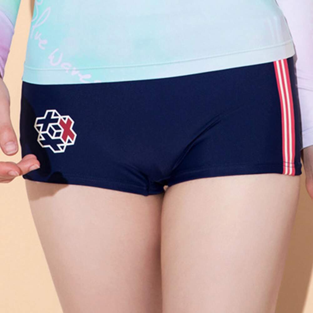 Vrouwen Mode Hoge-Elastische Tweedelige Split Zwemmen UPF50 + Lange Mouwen Zonnebrandcrème Shirt + Shorts Snorkelen surfen Pak