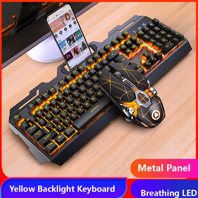 Gmaing Keyboard Set 3200PDI Mice LED Colorful Wired Keyboard LED Gamer With RGB Backlight Support PC Keyboard Game