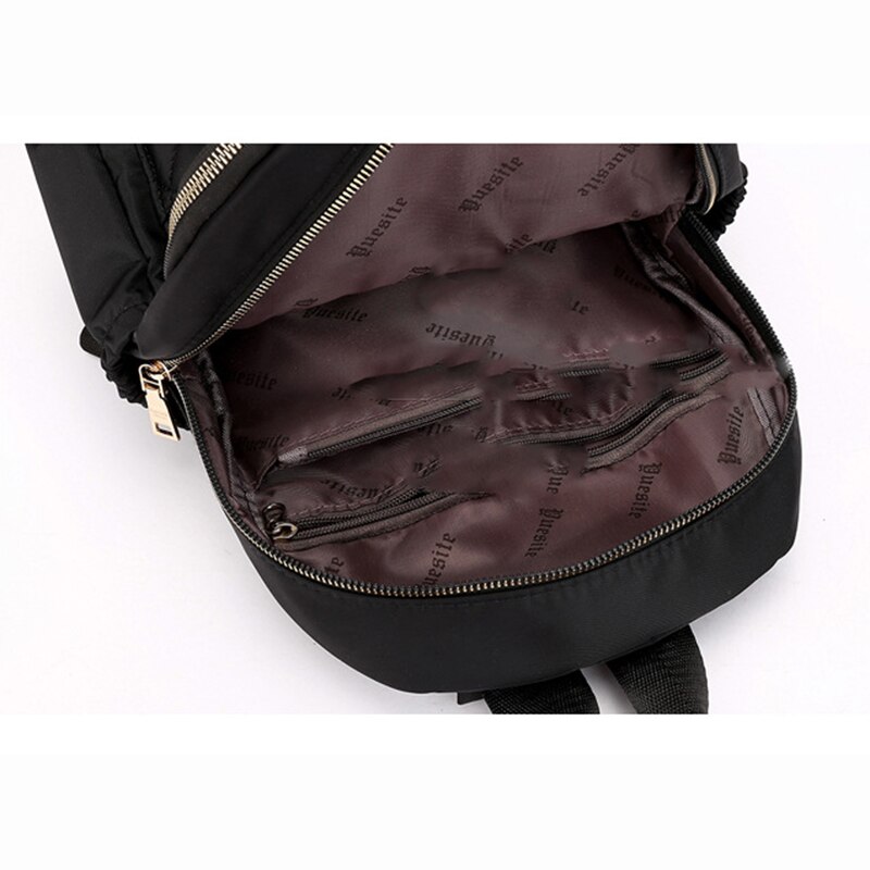 Décontracté en Nylon diamant treillis sac à dos femmes couleur unie grande poche grande capacité Daypack étanche voyage sac à bandoulière