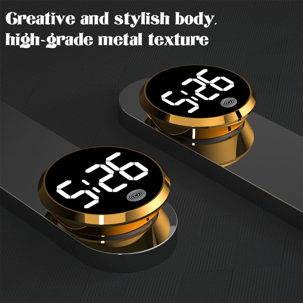 Reloj Digital luminoso LED para coche, Mini relojes digitales adhesivos internos, adorno para coche, accesorios para coche