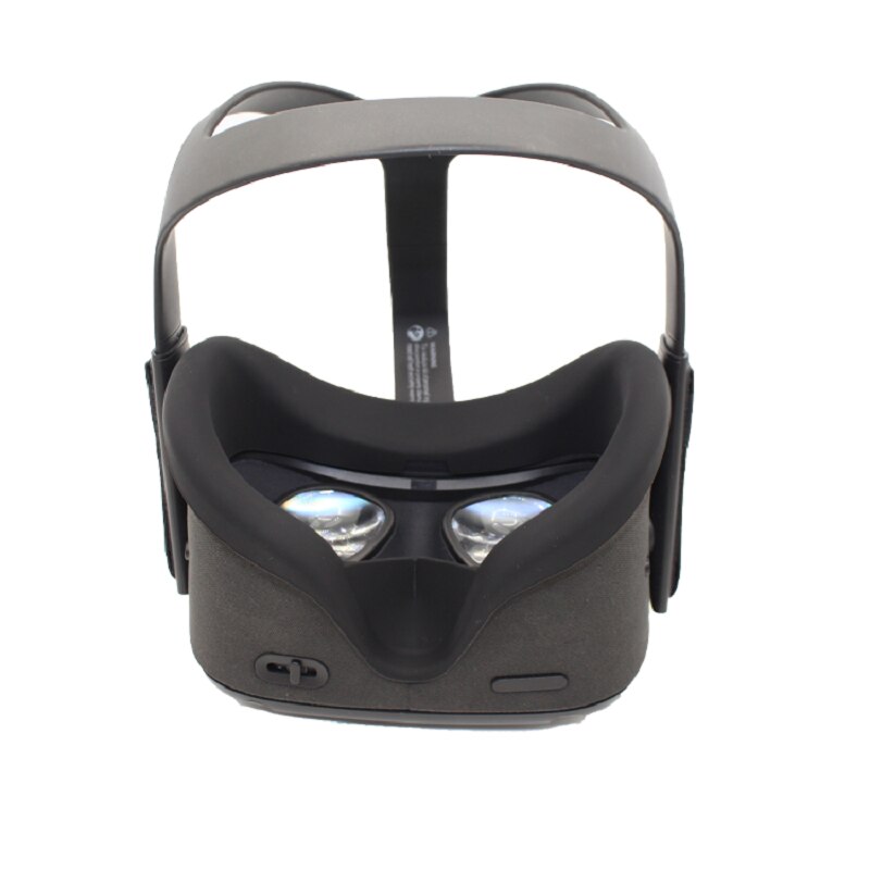 Capa de rosto de silicone vr para oculus quest vr-anti-suor evitar vazamento de luz lavável capa de almofada de olho acessórios de proteção premium