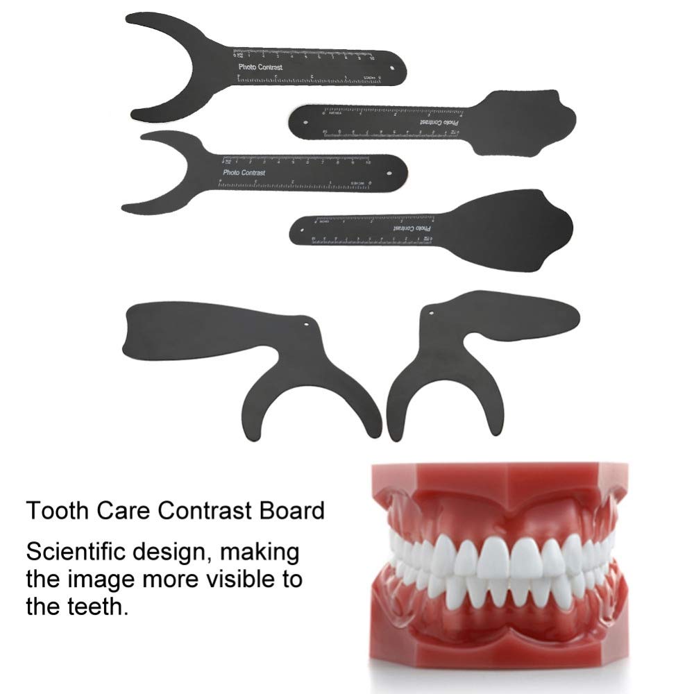 6 Pcs Dental Autoclavable Orthodontische Intraoral Fotografische Achtergrond Image Board Spiegel Wang Plaat Kit voor Nemen Orale Foto