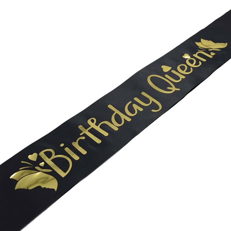 1 st födelsedag drottning glitter satin skärp band födelsedag axelgördel grattis på födelsedagen fest tillbehör dekoration tjej