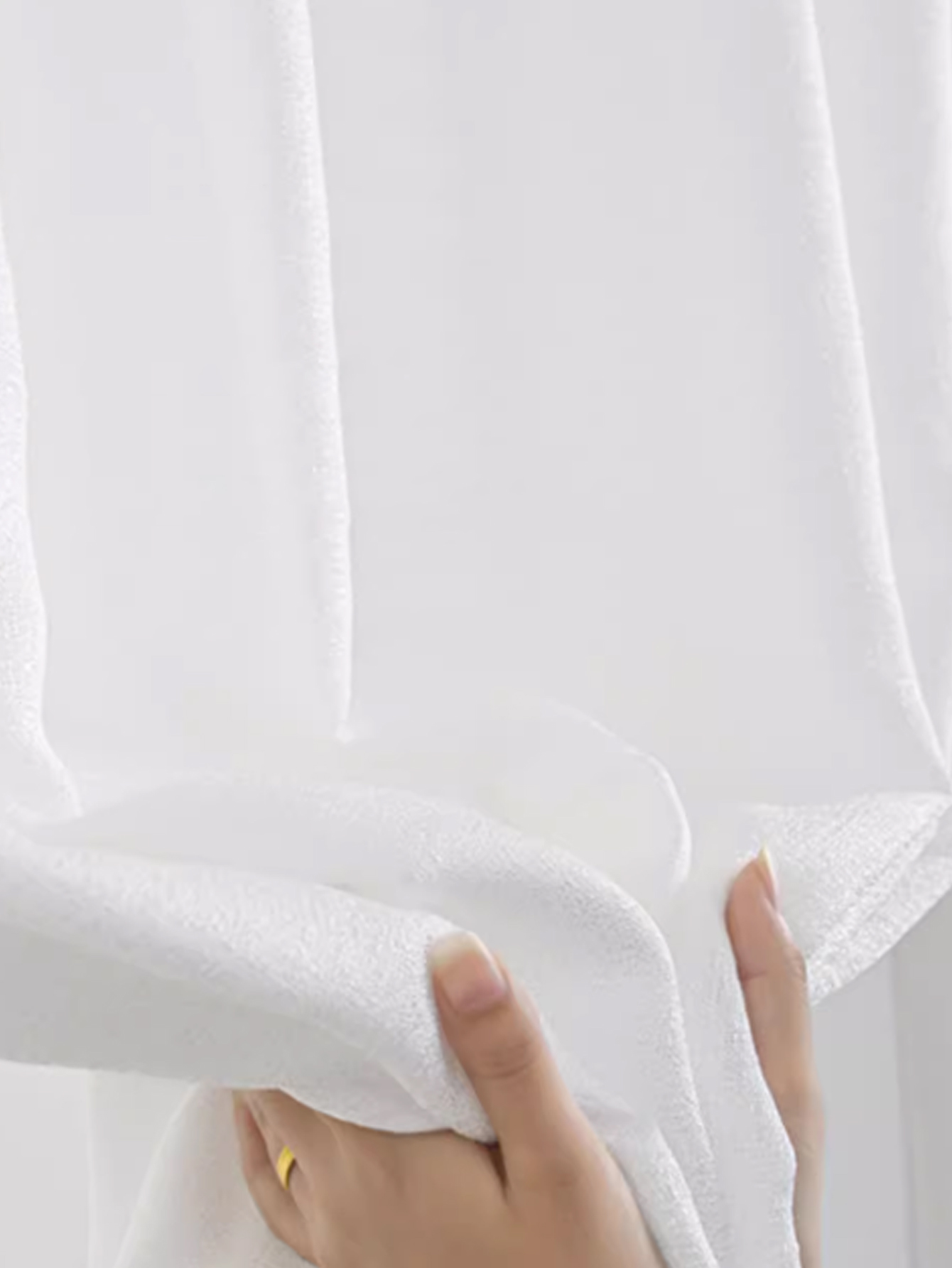 1pc Tenda adesiva senza punzonatura installazione balcone garza autoadesiva bianca telecamera da letto finestra a bovindo semi-opaca incollata brusco