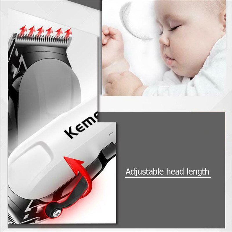 Kemei KM-809A Multi-function Hair Trimmer Rechargeable Sharp Hair Clipper Waterproof Washable Man Cordless Hair Clipper