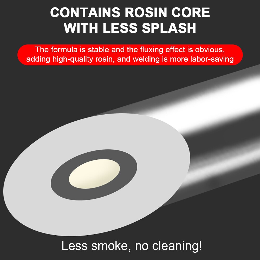 Loddetråd 1.0mm/0.8mm/0.6mm tin bly tintråd smelteharpikskerne lodde loddetråd rulle no-clean blysvejsetråd