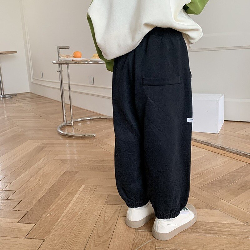 2022 pantaloni sportivi larghi per ragazzi nuovi primavera 2 colori pantaloni jogger per ragazze in cotone pantaloni per bambini