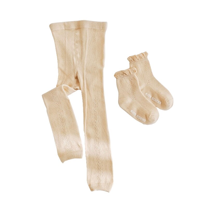 Leggings + calzini per bambini per bambini Set pantaloni per bambina per bambini primavera estate nuovo cotone morbido Mesh traspirante Leggings per bambino