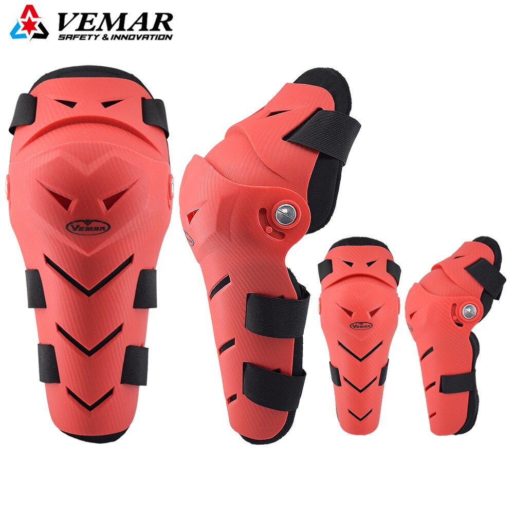 Motorcycle Protective Gear protection motocross moto MTB BMX DH Bike motorcycle knee protect 2 sets/4 pcs: Red
