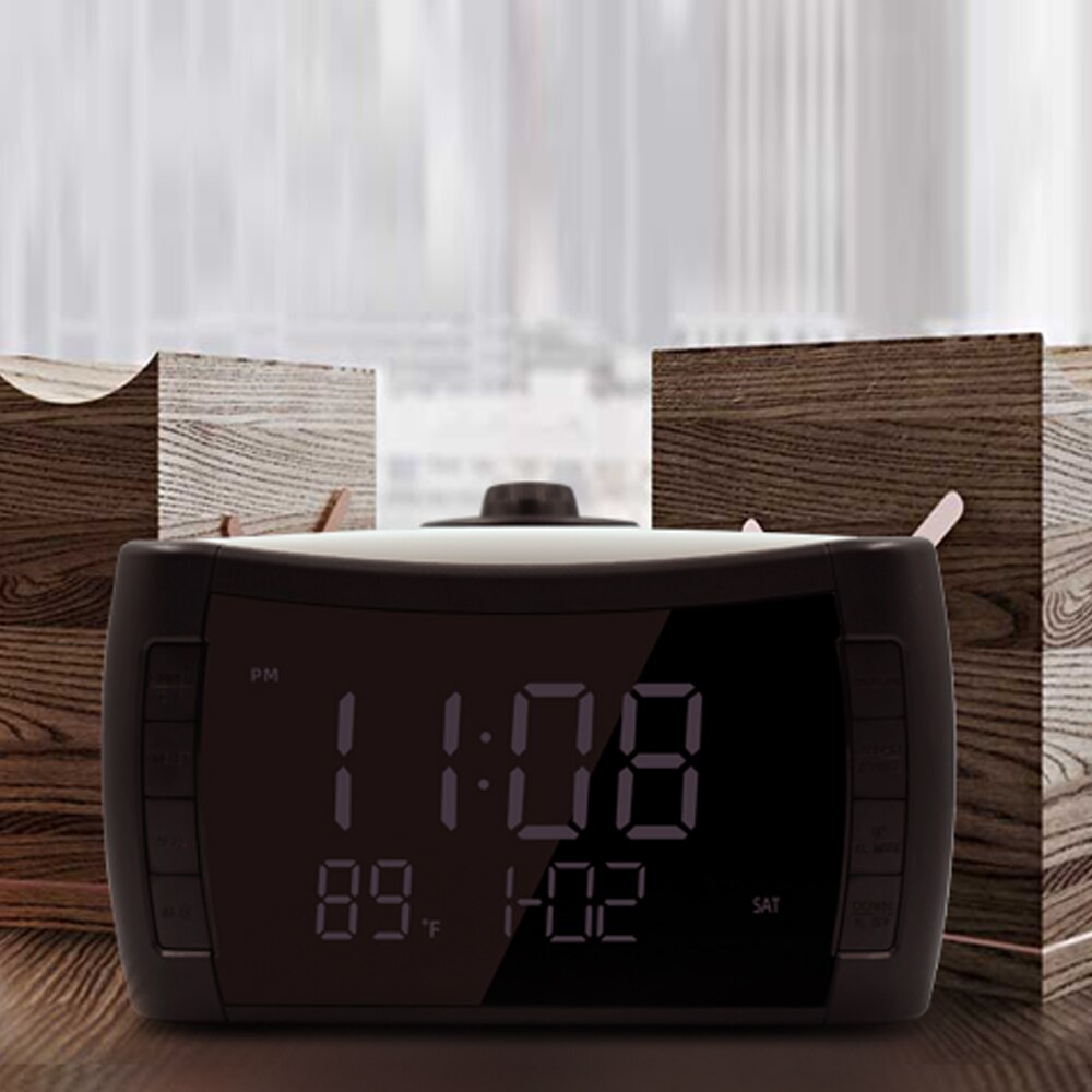 Digital alarm clock wake up light projection clock Colorful LED Display Time Digital Alarm Clock With USB can put battery clock