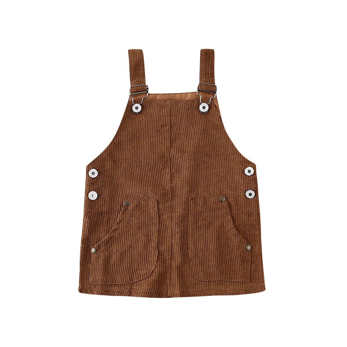 Sommar toddler barn baby girl mini retro klänning solid rem klänning hängslen kjol söt overall: 1 / 12m