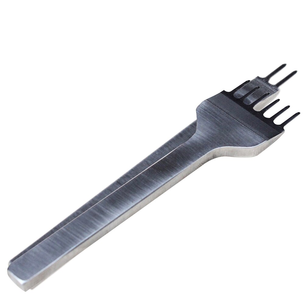 Punzón de espaciado para perforaciones de cuero, herramienta de punzonado, costura, manualidades de cuero, 1/2/4/6 puntas, 3/4/5/6mm, 4 Uds.