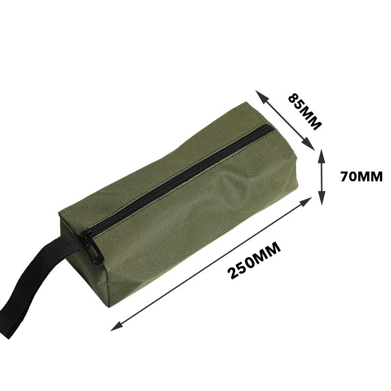 Multifunktion oxford lærred folde skruenøgle taske værktøj rulle opbevaring lomme værktøj vandtæt opbevaring håndværktøj taske: Lille grøn
