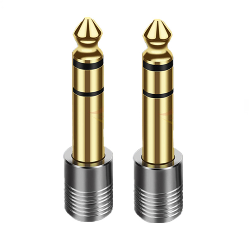 Jack per cavo Aux 3.5 connettore per altoparlante connettore Audio da 6.35mm maschio a 3.5mm femmina 3.5 Jack per altoparlante Jack per chitarra 6.35: silve 2 pcs