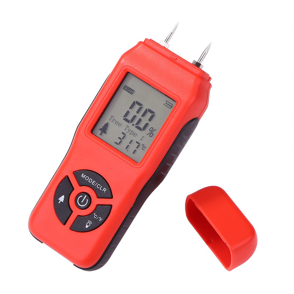 Wood Moisture Meter Humidity Tester Timber Damp Detector Paper Digital Wall Moisture Analyzer Range 2%~70%