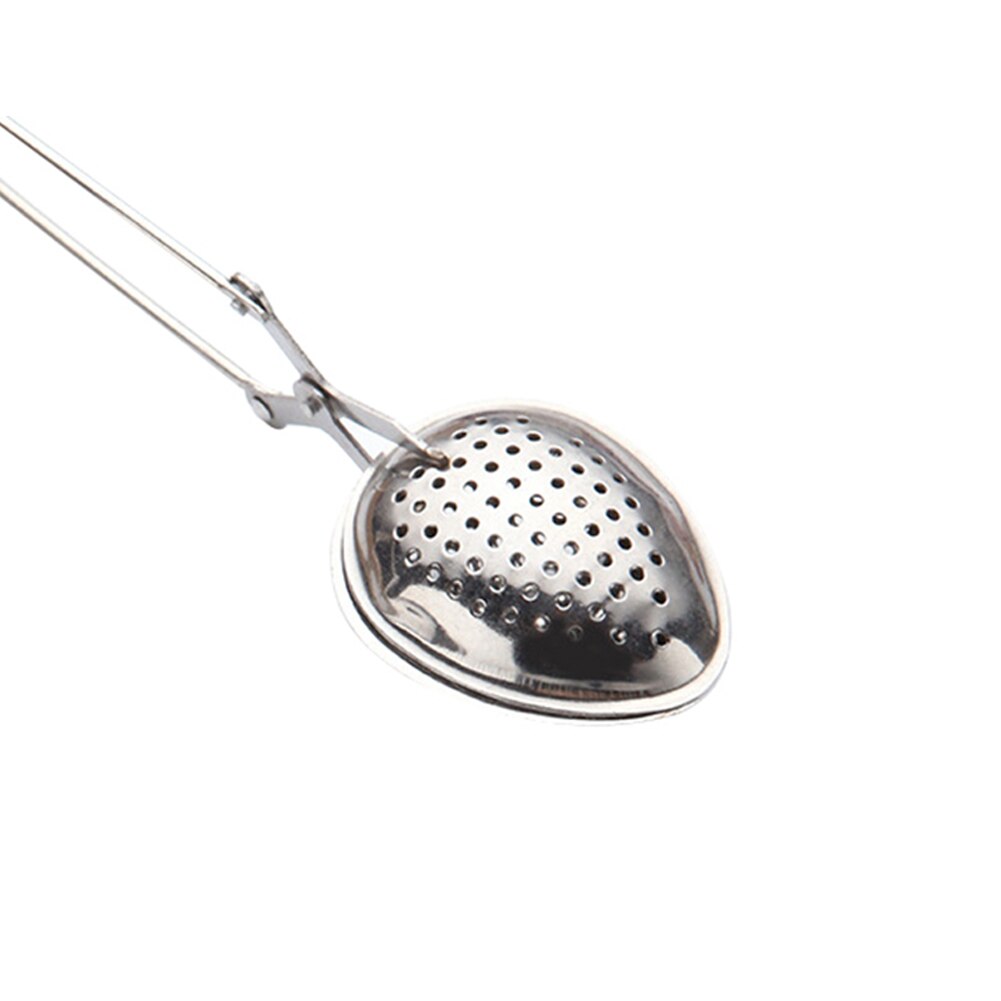 1pc te infusjons skje te sil håndtak rustfritt stål gjenbrukbart te filter: ellipsoid