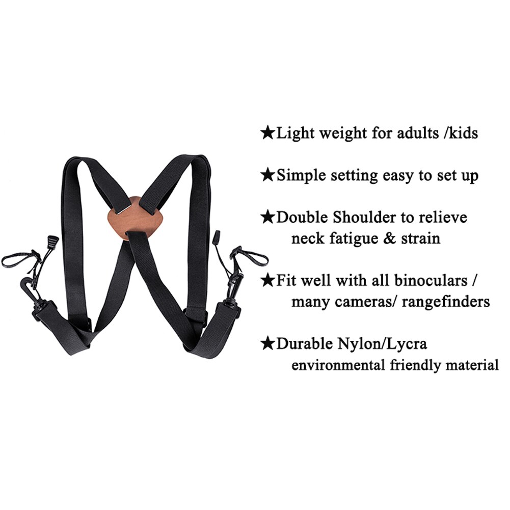 X Vormige Harness Strap Beste Borst Harness Strap Voor Jagers Fotografen En Golfers (Zwart)