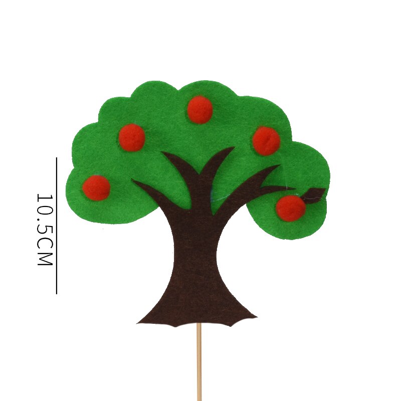 Cakelove Wood Swing animals Decoration Leaf String Felt Tree Bee Cake Topper for Kid Birthday Party Supplies Baking Lovely: tree style 3