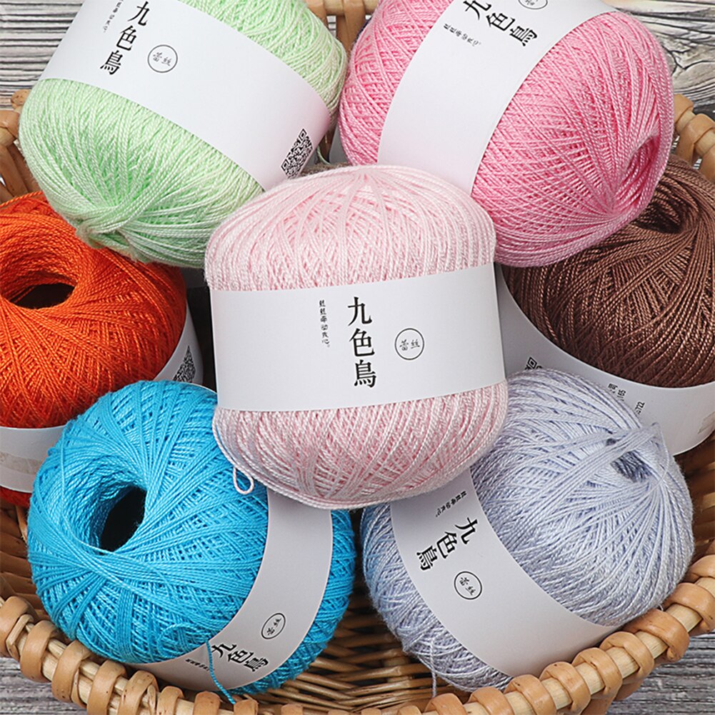 1 Roll Two Strands Soft Cotton Rope DIY Knitting Weaving Twine Thread Cord Yarns Scarf Sweater Eco-friendly