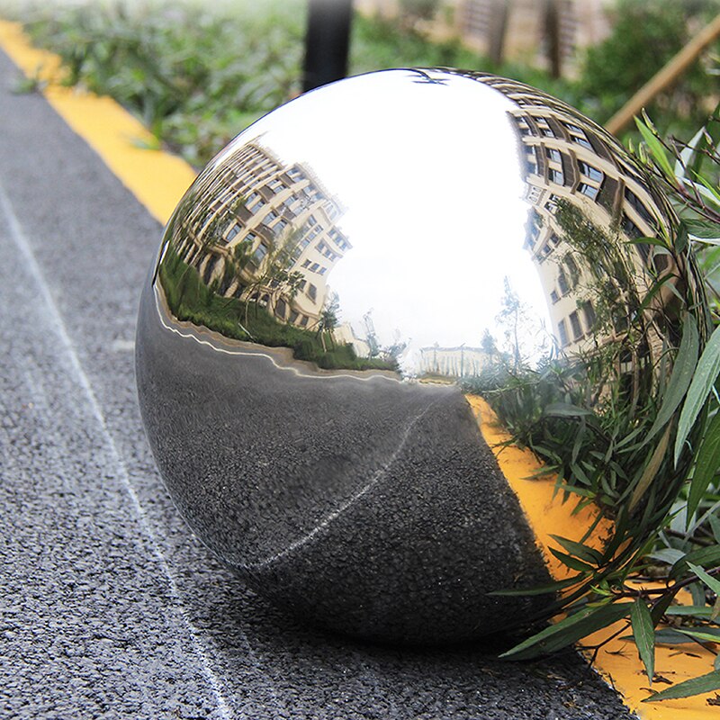 4PCS Mirror Gazing Balls Stainless Steel Hollow Ball Brightness Shine Mirror Sphere Home Garden Ornament Decoration 10/15/20CM