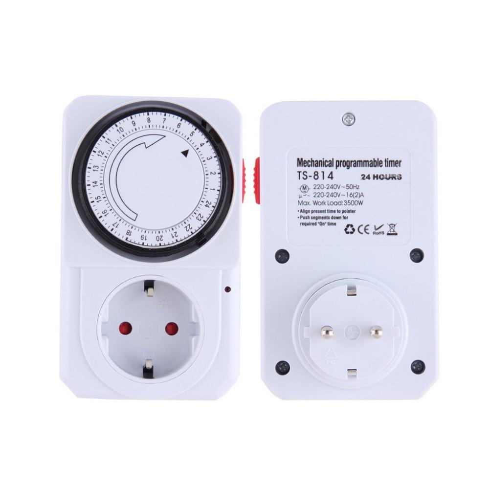 24 Hour Mechanical Electrical Plug Program Timer Power Switch Energy Saver, Timer programmable switch plug, smart power plugs