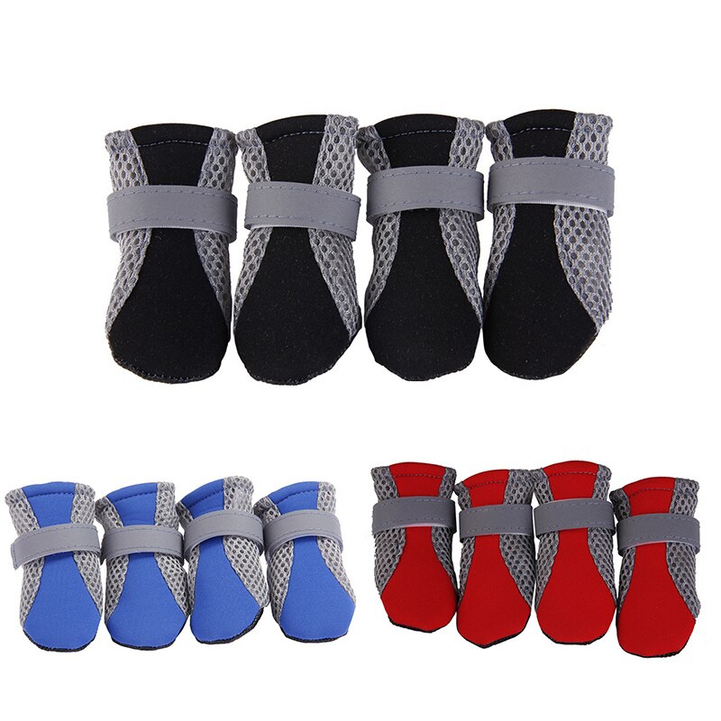 Nicht Slip Hund Schuhe Reflektierende Pet Stiefel Schuhe Atmungsaktives Mesh Socken Frühling Sommer Hund Anti Slip Wasserdichte Schuhe #0 #8