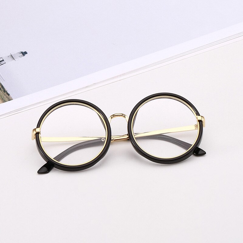 Zilead børn rundt stel solbrillemærke baby drenge piger sød solbrille metalplade retro vintage solbriller til børn: 2