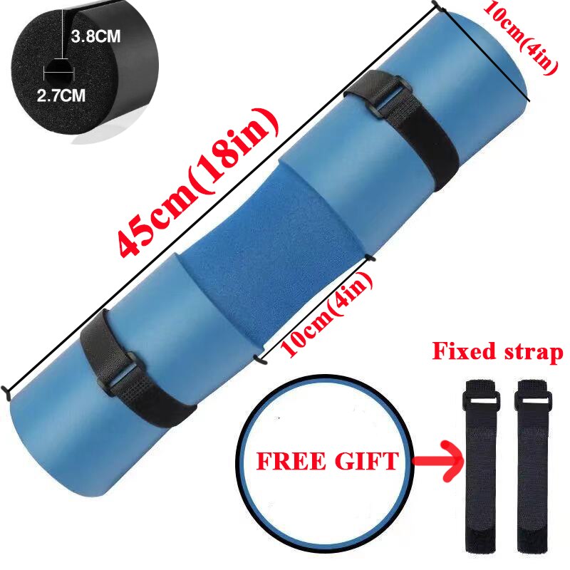 Hip Thrust Barbell Squat Pad Gym Weightlifting Training Neck Cover Shoulder Support Push Bar Protection Barbell Foam Pad: Barbell Squat blue