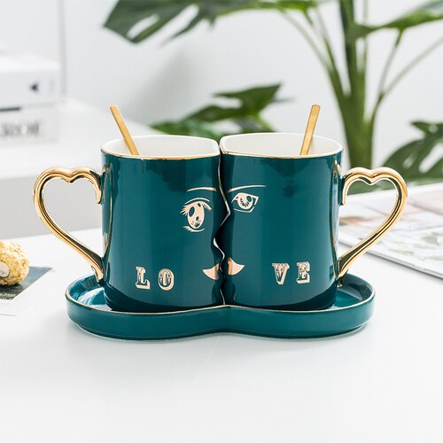 European Luxury Tea Cups and Saucers Set Gold Rim Royal Porcelain Espresso Sups Cup Stand Tazzine Caffe Wedding Cups AC50CU: A