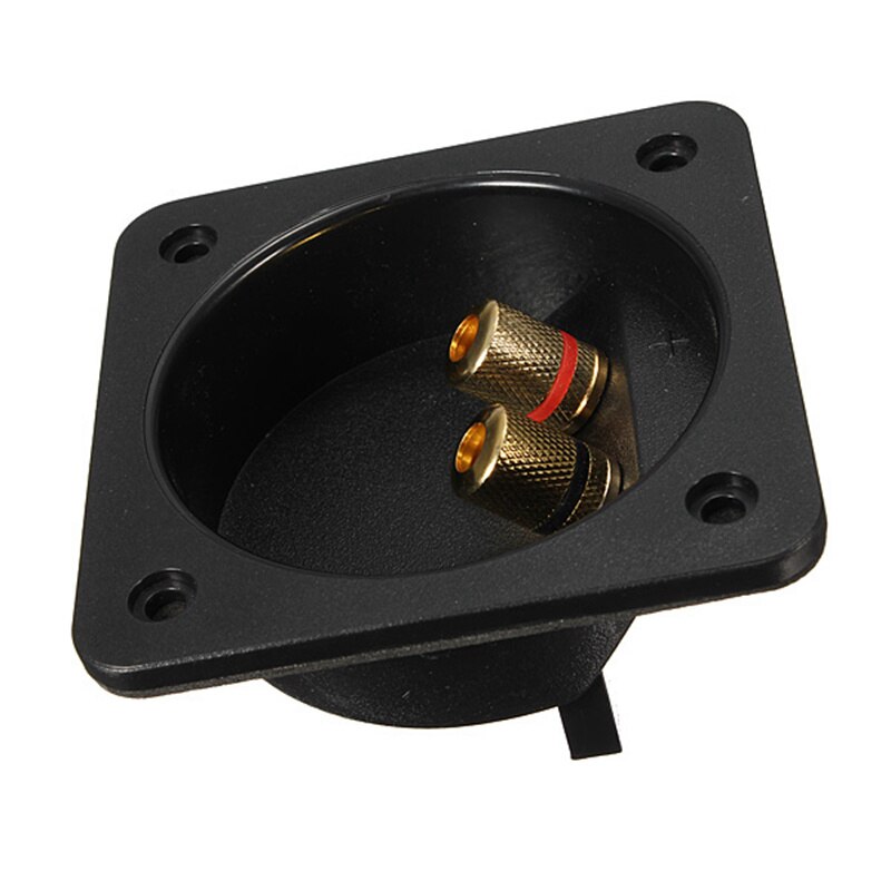 LEORY Square Speaker Terminal Board Recessed Speaker Junction Box With 2 Copper Screw Binding Ports