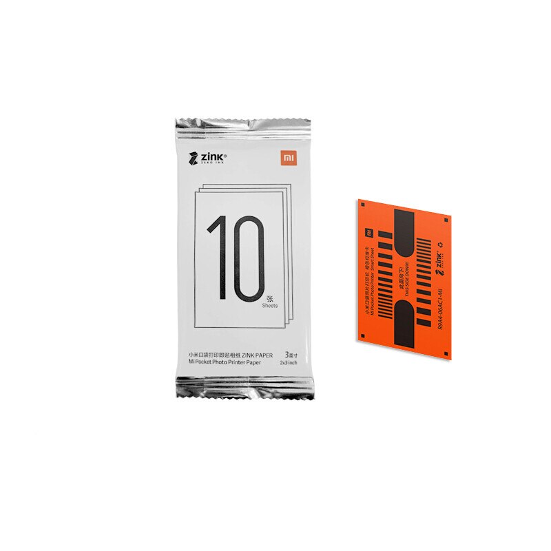 Xiaomi Mijia AR – imprimante de poche Mi ZINK, feuilles d&#39;impression Photo auto-adhésives pour Xiaomi 3 pouces Mini imprimante Photo de poche: 10Pcs