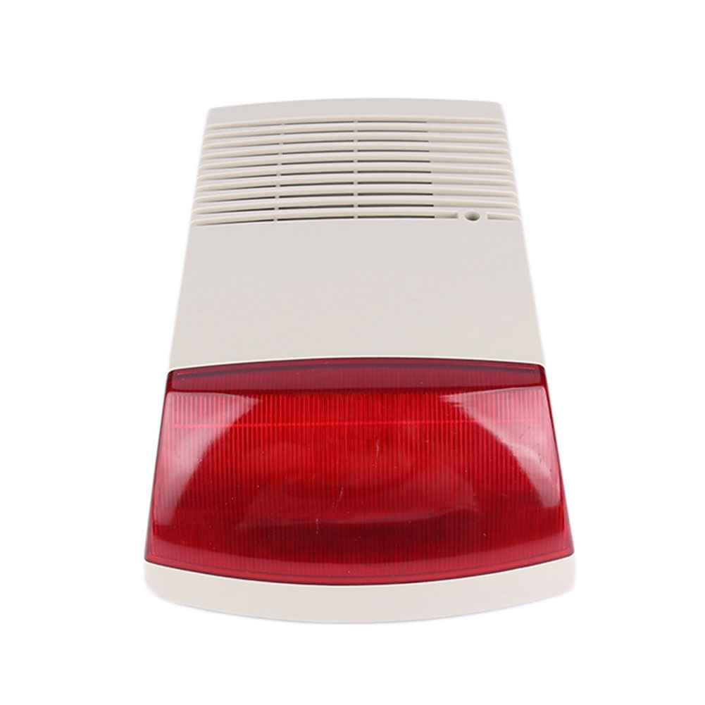 High Power Flash Home Security Alarm Siren Wired Strobe Accessories Anti Theft Compact Sound Light Outdoor Indoor Smoke Speaker