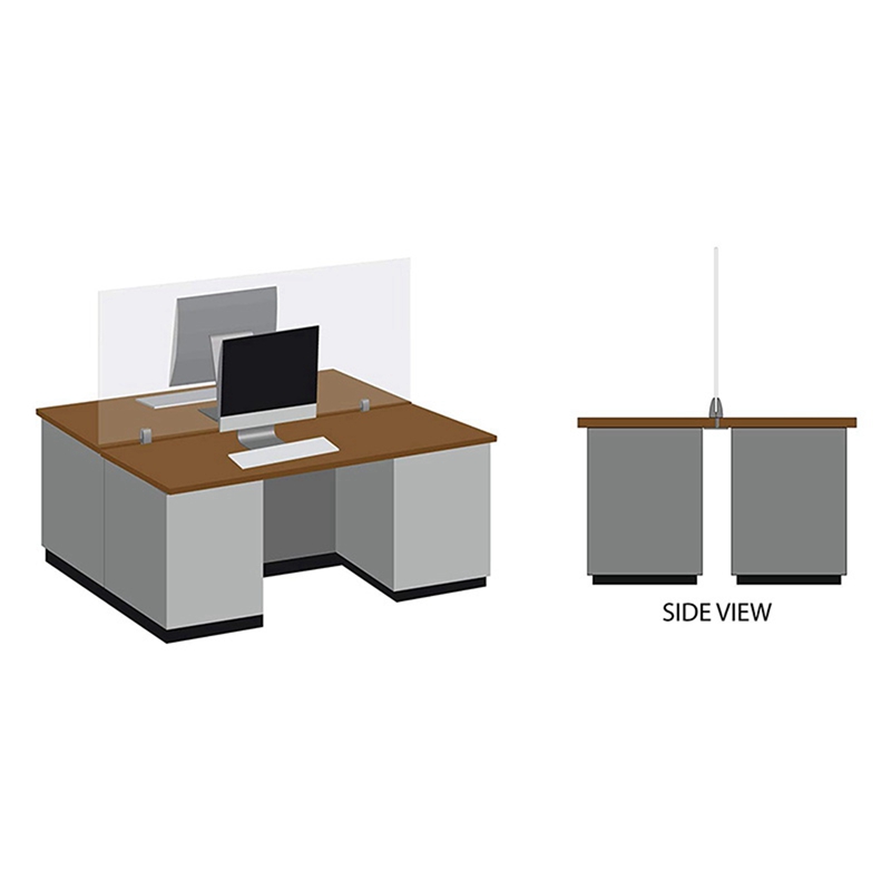 2Pcs Screen Partition Clip Aluminium Alloy Office Desk Partition Support Bracket Shelf Clamp Holder Screen Clips Silver