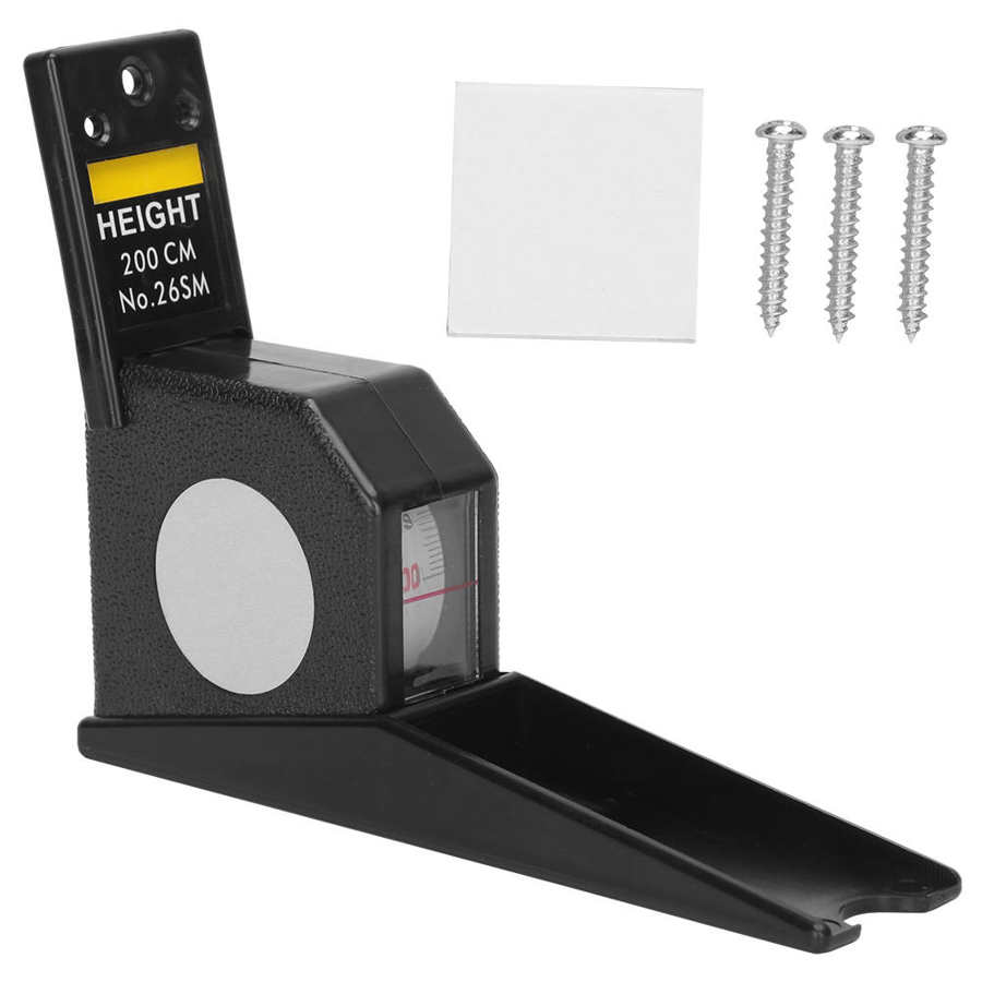 Metal Stature Meter 2 Meters ABS Height Stature Meter Retractable Measuring Tape Ruler Metal Measuring Tool: Red