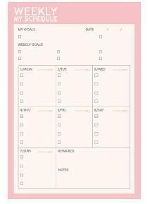 Korea Stationery Memo Notepad Month Day weekly planner Mini Notebook For Student Classmate stickers Office 365 plan: Candy color week