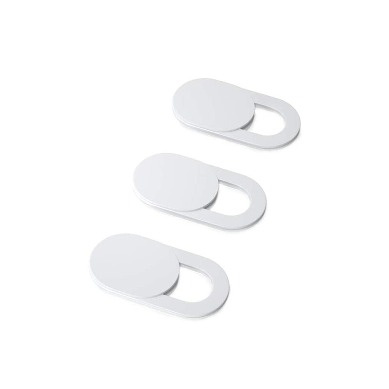 3Pcs Ultra Dunne Privacy Sticker Webcam Cover Sluiter Universele Smartphone Laptop Camera Slider Lap Top Web Cam Blocker Shield: White - 3 Pack