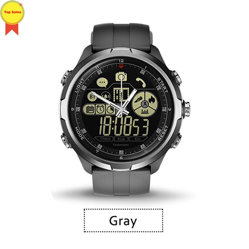 Smart watch Zeblaze VIBE 4 HYBRID waterproof wireless syncing smartwatch stopwatch all day activity track for android ios phones: Gray