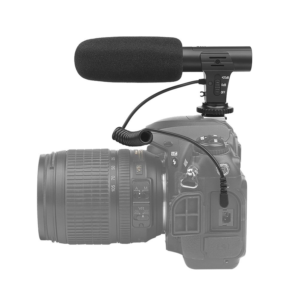 MIC-05 3.5mm Microphone SLR Camera DV Stereo Microphone For VLOG Camera Interview News Recording Microphone