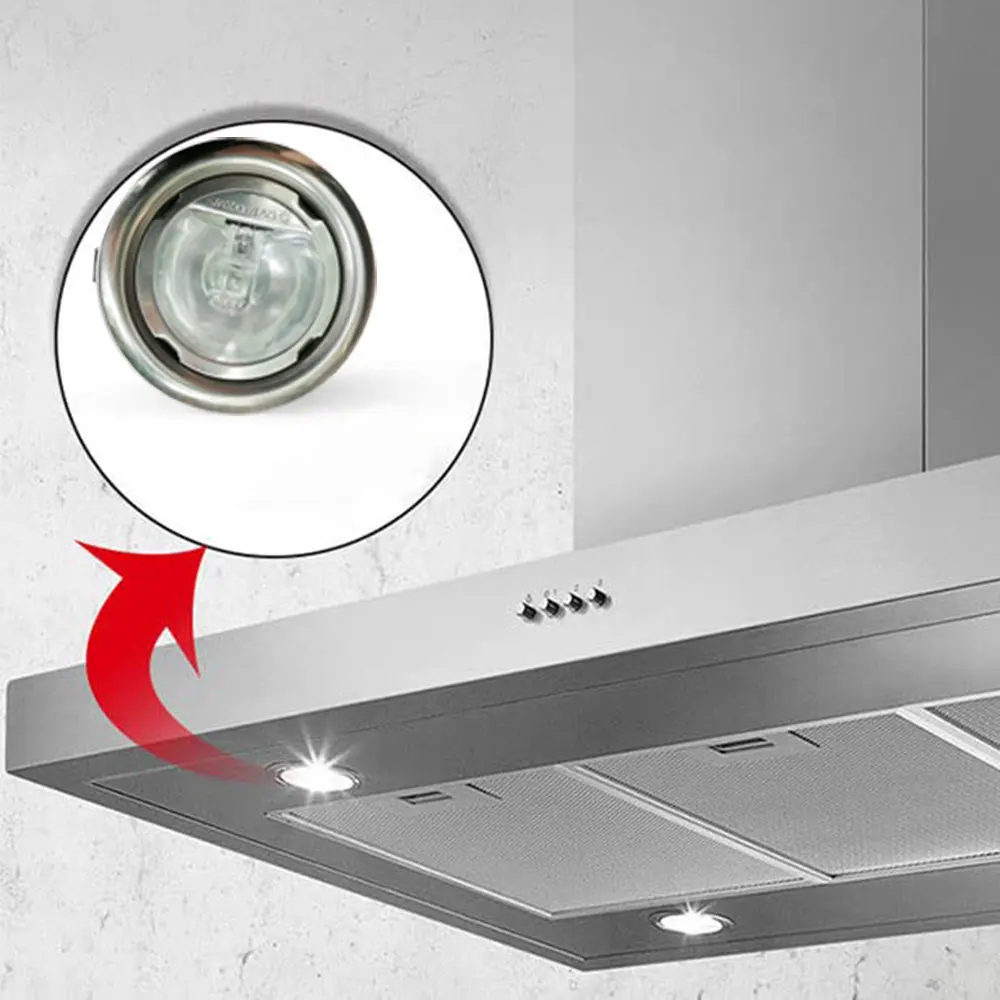 2-Piece 20W Halogen G4 Light Bulb Cabinet Light 2 Inches Hole 50mm Under Cabinet Light Range Hood Bulb Smoke Extractor Light