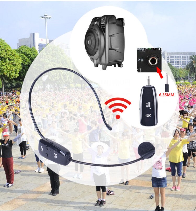 Portable Wireless Microphone Headset Mic for Voice Amplifier Speaker Teaching Tour Guide Mic for speech conference working