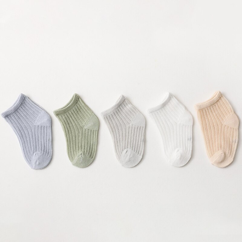 5 paires de chaussettes d&#39;été en maille fine pour enfants, pour garçons et filles,
