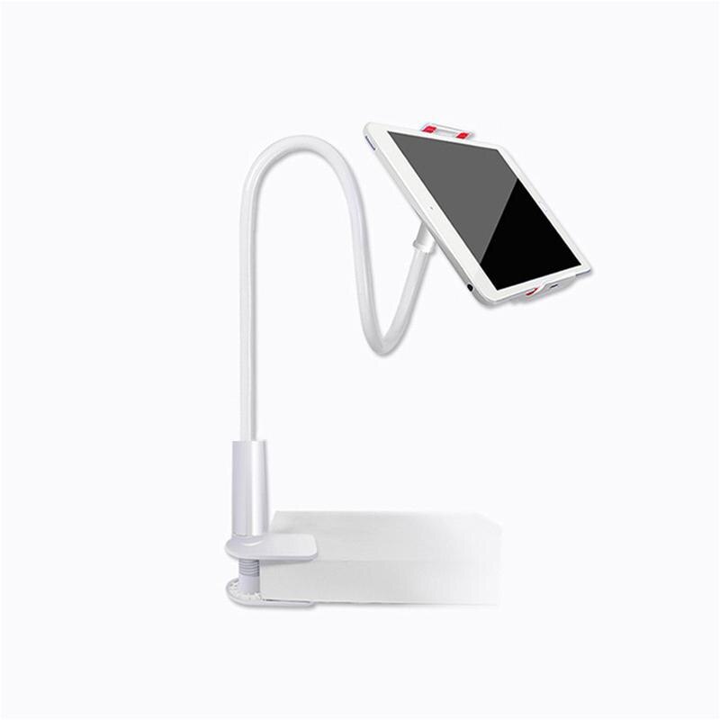 Tablet Holder Stand 360 Degree Flexible Arm Long Lazy People Bed Desktop None Mount for iphone Samsung Huaiwei Xiaomi iPad: white